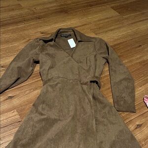 Brooks Brothers Brown Wrap Dress